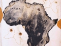 "Todas las mariposas de África" 2020". Técnica mixta sobre papel. 50 x 35 cm